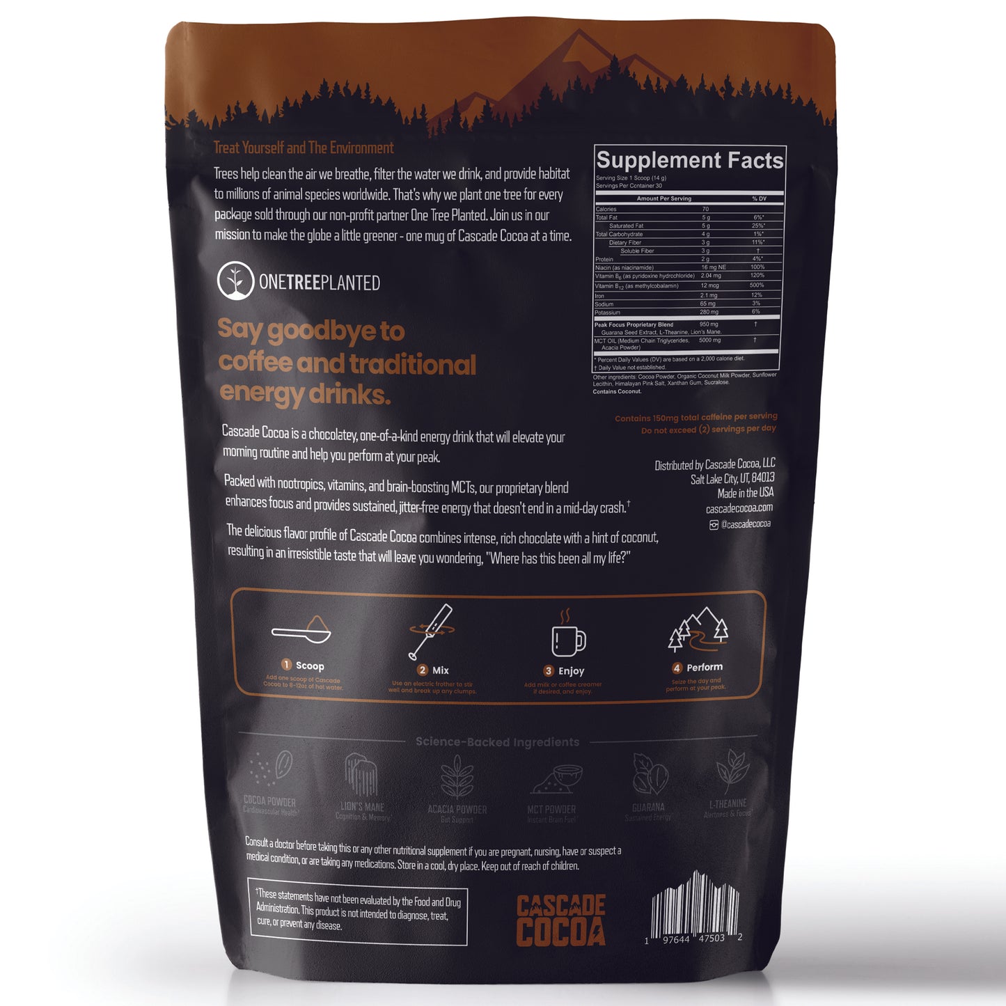 Cascade Cocoa - MCT + Nootropics